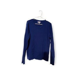 Blue Cable Knit Sweater